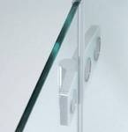 COMBI Душевая дверь распашная 900х1950мм левая (профиль блестящий алюминий / стекло прозрачное)