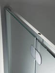 FLAT Боковая стенка 900х1950мм (профиль блестящий алюминий / стекло прозрачное)
