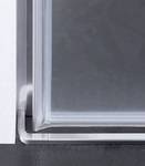 E-LITE Душевая дверь распашная 900х1950мм левая (профиль блестящий алюминий / стекло прозрачное)