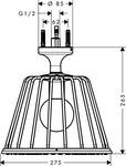 Верхний душ Axor LampShower 1jet потолочное подсоединение хром (26032000)
