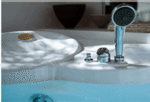 Ванна акр CELTIA (гидромассаж+смеситель+дезинфекция+подводная подсветка) фурнитура - хром