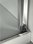 FLAT Душевая дверь распашная 1200х1950мм правая (профиль блестящий алюминий / стекло прозрачное)