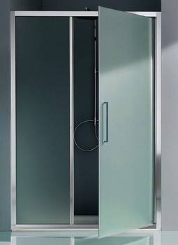 Душевая дверь EUROPA 116-122см распашная (профиль - хром / стекло прозрачное)