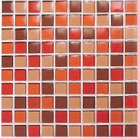 Мозаика MF1 Россо блест.(2,3) 30х30 микст красная