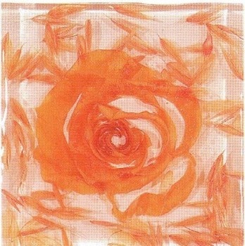 Декор Роза оранж 10х10